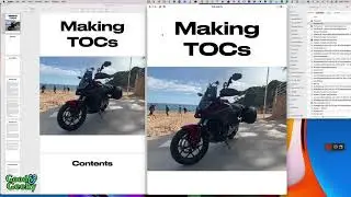 Apple Pages Application Setting up Tables of Contents TOC