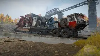 Extremely Heavy trailer transportation In Snowrunner