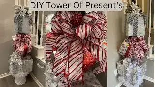 DIY CHRISTMAS GIFT TOWER SUPER EASY TO DO 2022
