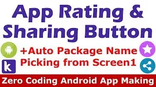 App Sharing and Rating Button Creation | android.intent.action.VIEW | Activity Starter- Package Name