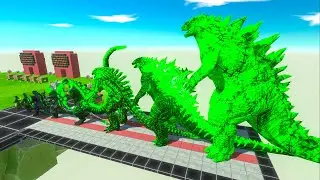 EVOLUTION of Zombie Poison Godzilla Size Comparison VS Evolution GODZILLA 2014 Ice Frostbite