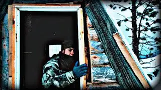 Изба строится - Герметизация дверной коробки. Приготовил мясо на Турбо Печке