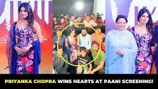 Priyanka Chopra Makes Her Young Fan's Day And Poses With The Paparazzi At Paani Screening!