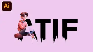 Brush Text Effect with Picture in Adobe Illustrator