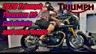 2020 Triumph Thruxton RS Dyno test decat and exhaust.