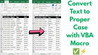 Excel Convert Text to Proper Case using VBA code | Fast & Easy way