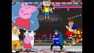 MUGEN Fight - Team Homer Simpson vs. Team Caillou