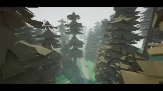 Animated Pines Pack - Low Poly | Unity | Demo Scene with Rocks Pack and Post-Procesing