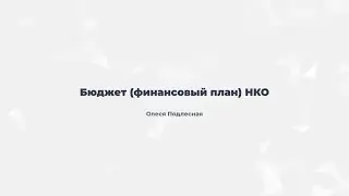 2.1. Бюджет (финансовый план) НКО.