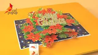 Merry Christmas Greeting 3D Pop-up Card