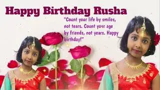 Happy Birthday Girl Rusha//Happy Birthday Animation Video//Animation Video
