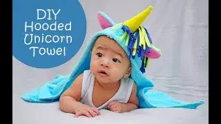 DIY Hooded unicorn towel