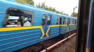 81-717.5М #2749 в составе поезда 2750-2749, ст.Черниговская-ст.Берестейская, г.Киев