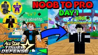 ASTD Noob to Pro Day 1 The Beginning | All Star Tower Defense Roblox