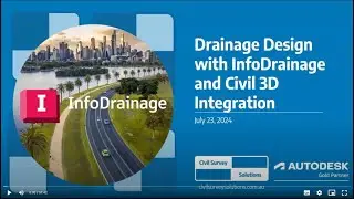Webinar: Civil 3D Integration with InfoDrainage