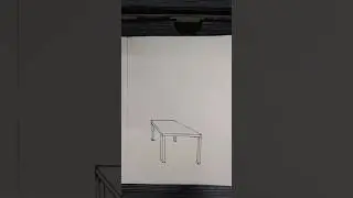 How to draw a table in one point perspective. Beginners. 