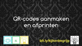 QR codes aanmaken en afprinten voor een hele klas
