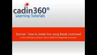 How to break line using AutoCAD Break command