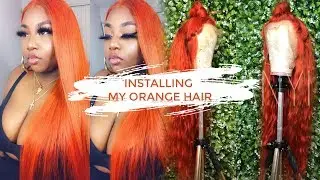 PART 2 || WATCH ME INSTALL MY 28' ORANGE HAIR || JULIA HAIR STRAIGHT