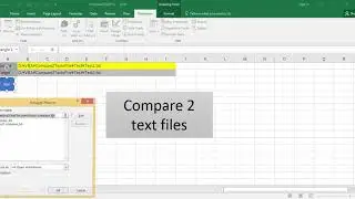 VBA Excel Compare two text files.