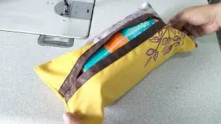 With 2 Pieces of Fabric, I Made a Beautiful Tissue Cover/How to Sew a Tissue Cover