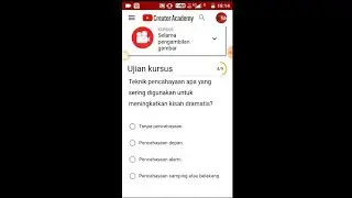 Kunci Jawaban : Creator Akademy ( Ujian Kursus )_ Selama Pengambilan Gambar