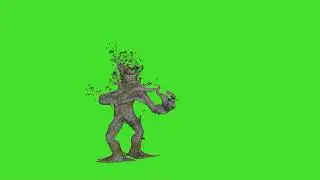 Dangerous Monster trees on green screen full HD free
