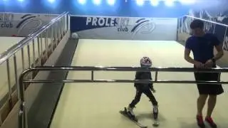 Второе занятие,  лыжи