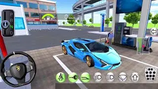 Refueling & Parking Super Car At Gas Station Gameplay - 3D Driving Class Simulation