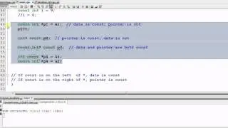 Advanced C++: const