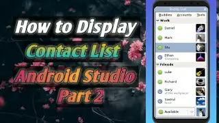How to Display Contact List in Android Studio