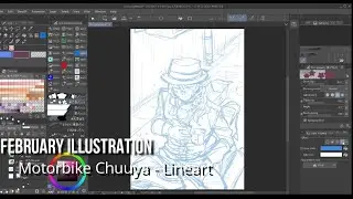 Chuuya - February illustration for Patreon-  Lineart