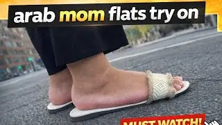 Arab mom flats try on 
