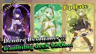 Long time no see, and Dendro resonance Buff, with Raiden, Nahida, Collei deck | TCG Genshin Impact
