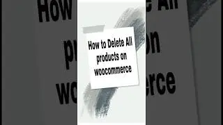 Quickly and Easily Delete All Products on WooCommerce #shorts