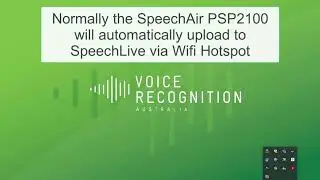 How to upload from the Philips SpeechAir (PSP2100) to SpeechLive via USB cable or Dock