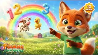 Учим Цвета, Цифры и Звуки Животных с Рыжиком! 🦊 | Лисёнок Рыжик — Детские песенки для малышей