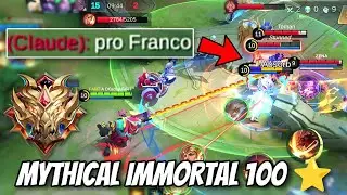 Reached 100 Myhtical Immortal Rank with Franco | Full Gameplay MLBB