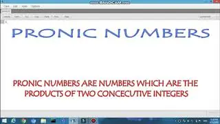 PROGRAM TO INPUT A NUMBER AND CHECK AND PRINT IF IT IS A PRONIC NUMBER OT NOT | JAVA PROGRAMMING