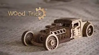 Механический конструктор 3D пазл Wood Trick Хот Род