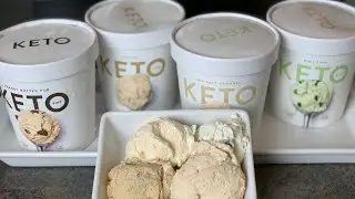 Keto Pint Ice Cream Product Review 4 Flavors Peanut Butter, Mint Chip, Sea Salt Caramel, & Coffee