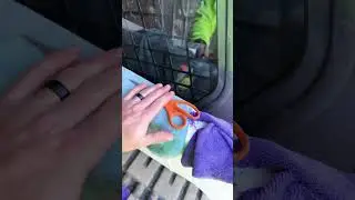 How I clean, caged equipment windows #heavyequipment #diy #howto ￼