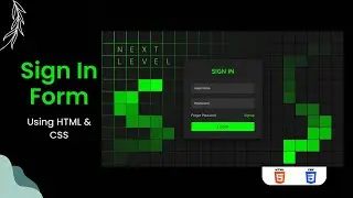 Creating Sign In Form | Using HTML & CSS