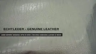 ECHTES LEDER KROKO - OPTIK IN WEIß | REAL LEATHER CROCODILE - LOOK