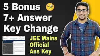 Jee mains 2021 official answer key release 5 BONUS & 7+ Error | Jee mains result 2021 | Jee news