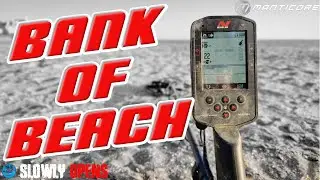 metal detecting on the beach with the Minelab Manticore