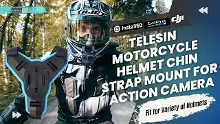 TELESIN Motorcycle Helmet Chin Strap Mount for Action Camera