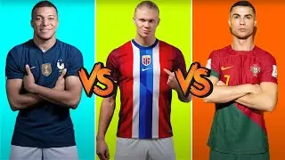 Comparison: Mbappe vs Haaland vs Ronaldo