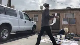 My uncle chases me away from the neighborhood friends.
