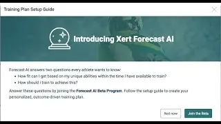 A look at Xert's forecast AI